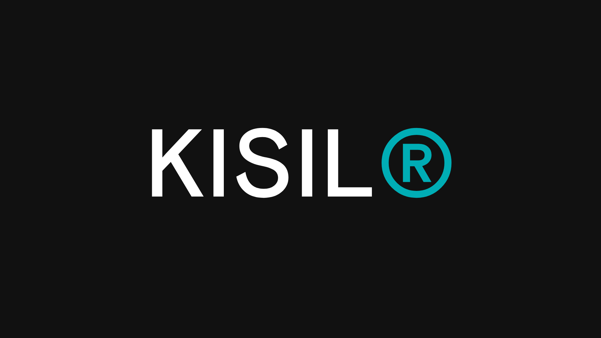 KISIL® Logo mit AIQube Branding auf schwarzem Hintergrund